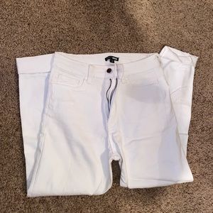 Fashion Nova White Ripped Skinny Jeans